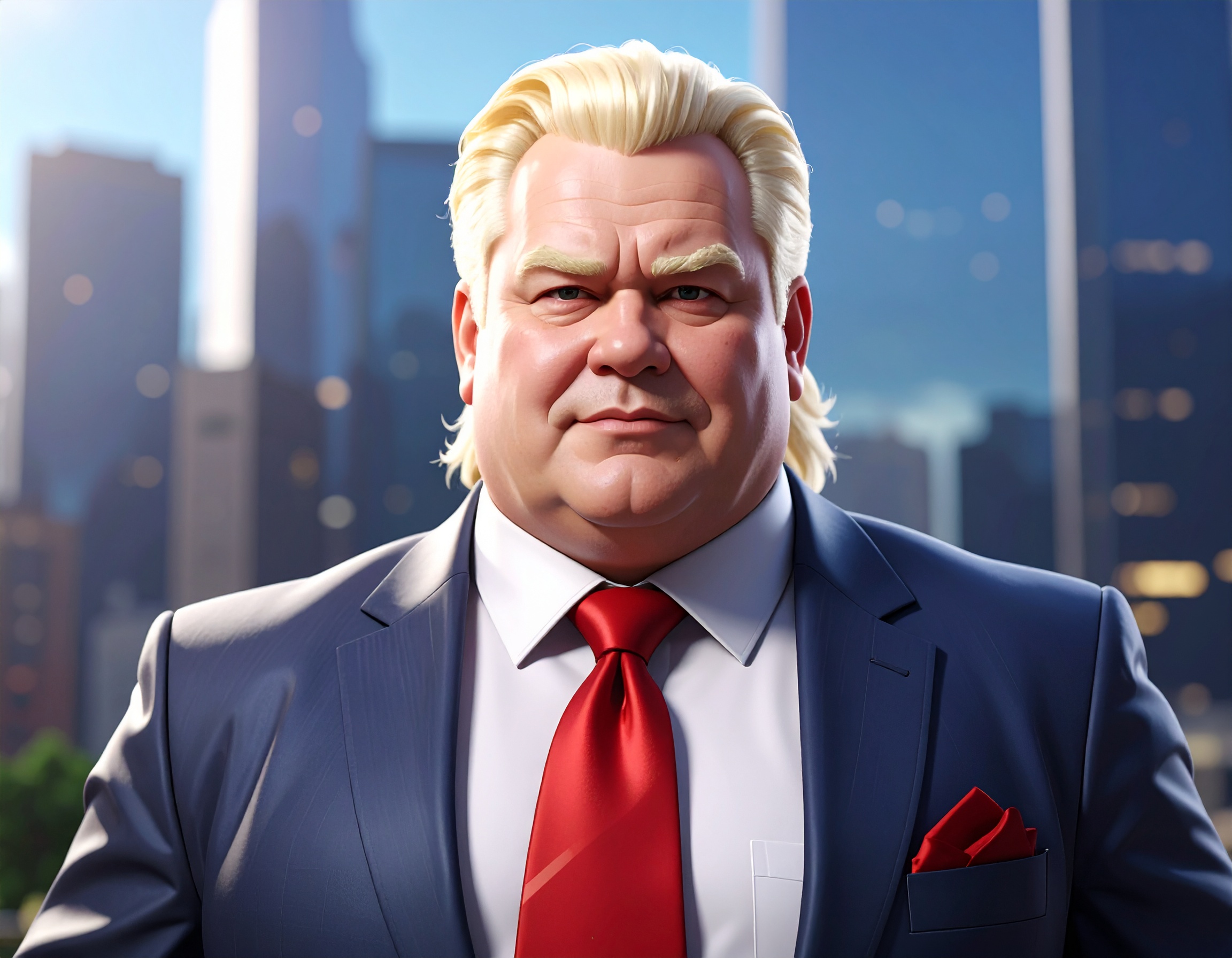 Firefly_create a comic book character based on someone with an older fat man with blonde hai 917561